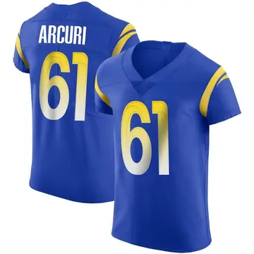 Nike AJ Arcuri Men's Elite Los Angeles Rams Royal Alternate Vapor Untouchable Jersey