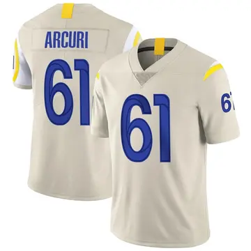 Nike AJ Arcuri Men's Limited Los Angeles Rams Bone Vapor Jersey