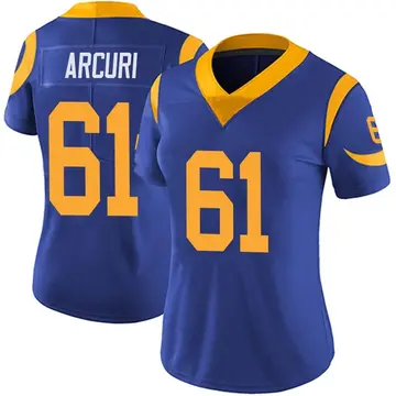Nike AJ Arcuri Women's Limited Los Angeles Rams Royal Alternate Vapor Untouchable Jersey