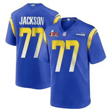 Nike AJ Jackson Men's Game Los Angeles Rams Royal Alternate Super Bowl LVI Bound Jersey