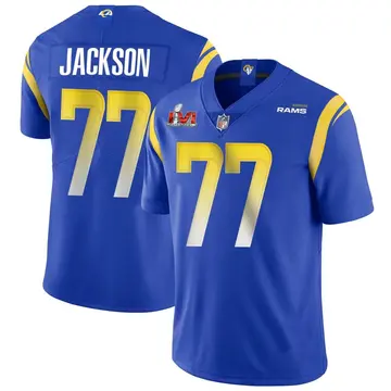 Nike AJ Jackson Men's Limited Los Angeles Rams Royal Alternate Vapor Untouchable Super Bowl LVI Bound Jersey