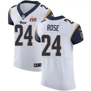 Nike A.J. Rose Men's Elite Los Angeles Rams White Vapor Untouchable Super Bowl LVI Bound Jersey