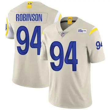 Nike A'Shawn Robinson Men's Limited Los Angeles Rams Bone Vapor Jersey