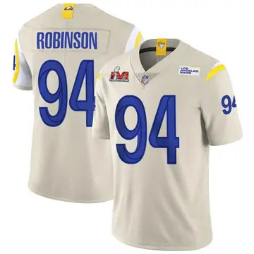 Nike A'Shawn Robinson Men's Limited Los Angeles Rams Bone Vapor Super Bowl LVI Bound Jersey