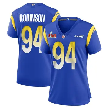 Nike A'Shawn Robinson Women's Game Los Angeles Rams Royal Alternate Super Bowl LVI Bound Jersey