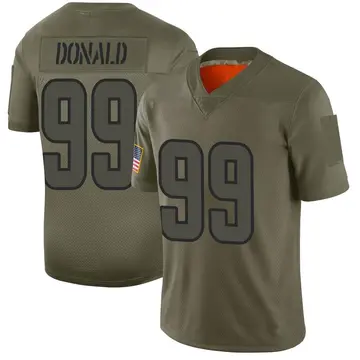 Nike Aaron Donald Men's Limited Los Angeles Rams Camo 2019 Salute to Service Jersey