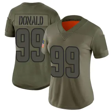 Nike Aaron Donald Women's Limited Los Angeles Rams Camo 2019 Salute to Service Jersey