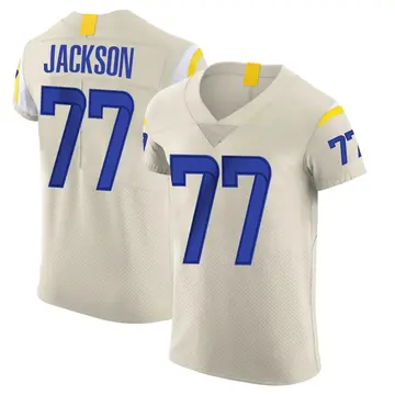 Nike Alaric Jackson Men's Elite Los Angeles Rams Bone Vapor Jersey