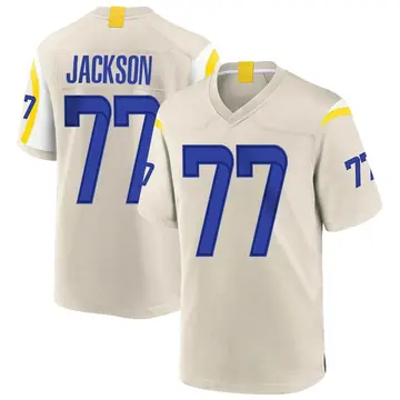 Nike Alaric Jackson Men's Game Los Angeles Rams Bone Jersey