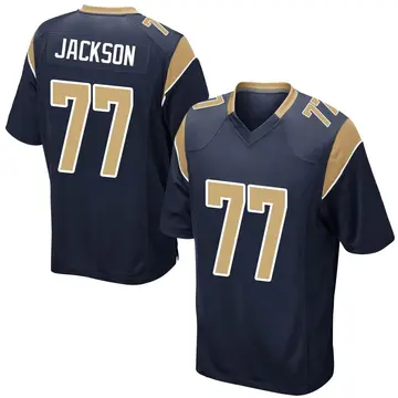 Nike Alaric Jackson Men's Game Los Angeles Rams Navy Team Color Jersey