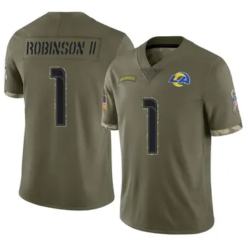 Nike Allen Robinson II Men's Limited Los Angeles Rams Olive 2022 Salute To Service Jersey