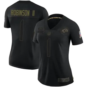 Nike Allen Robinson II Women's Limited Los Angeles Rams Black 2020 Salute To Service Jersey