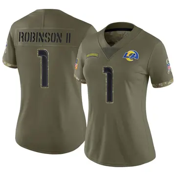 Nike Allen Robinson II Women's Limited Los Angeles Rams Olive 2022 Salute To Service Jersey