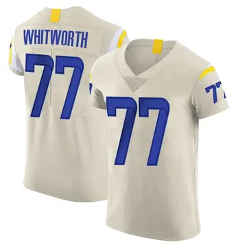Nike Andrew Whitworth Men's Elite Los Angeles Rams Bone Vapor Jersey