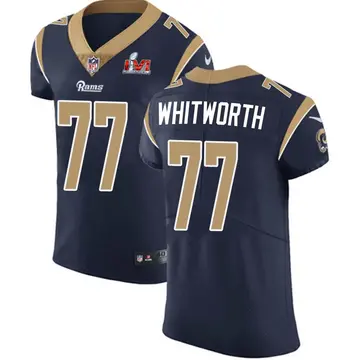 Nike Andrew Whitworth Men's Elite Los Angeles Rams Navy Team Color Vapor Untouchable Super Bowl LVI Bound Jersey