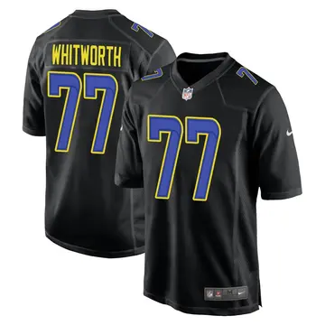 Nike Andrew Whitworth Men's Game Los Angeles Rams Black Fashion Jersey