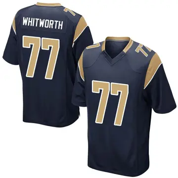 Nike Andrew Whitworth Youth Game Los Angeles Rams Navy Team Color Jersey