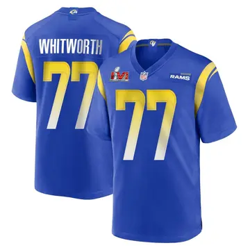 Nike Andrew Whitworth Youth Game Los Angeles Rams Royal Alternate Super Bowl LVI Bound Jersey