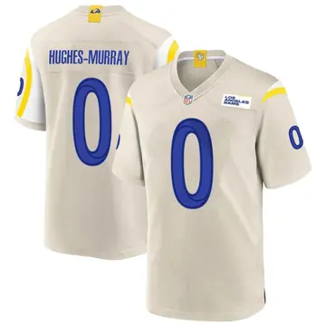 Nike Andrzej Hughes-Murray Men's Game Los Angeles Rams Bone Jersey