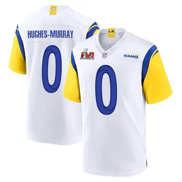 Nike Andrzej Hughes-Murray Men's Game Los Angeles Rams White Super Bowl LVI Bound Jersey