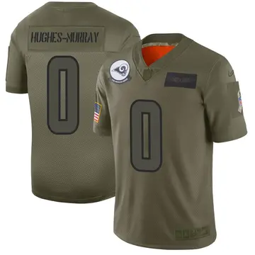 Nike Andrzej Hughes-Murray Men's Limited Los Angeles Rams Camo 2019 Salute to Service Jersey
