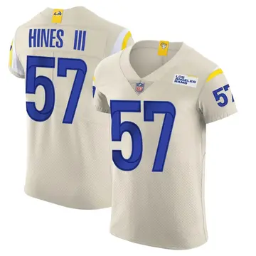 Nike Anthony Hines III Men's Elite Los Angeles Rams Bone Vapor Jersey