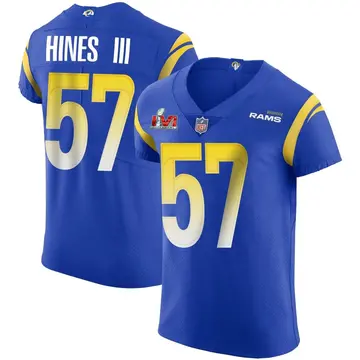 Nike Anthony Hines III Men's Elite Los Angeles Rams Royal Alternate Vapor Untouchable Super Bowl LVI Bound Jersey