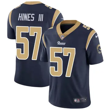 Nike Anthony Hines III Men's Limited Los Angeles Rams Navy Team Color Vapor Untouchable Jersey