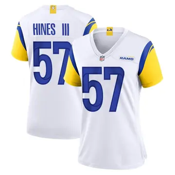 Nike Anthony Hines III Women's Game Los Angeles Rams White Jersey