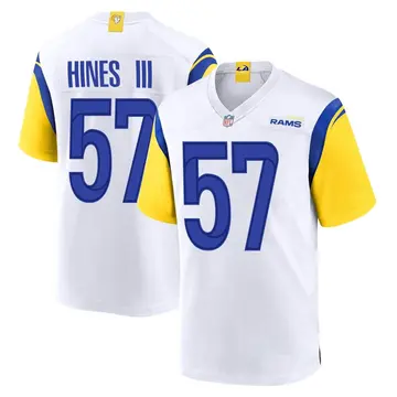 Nike Anthony Hines III Youth Game Los Angeles Rams White Jersey