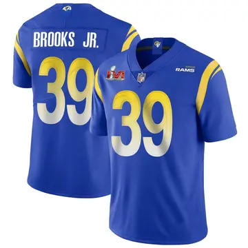Nike Antoine Brooks Jr. Men's Limited Los Angeles Rams Royal Alternate Vapor Untouchable Super Bowl LVI Bound Jersey