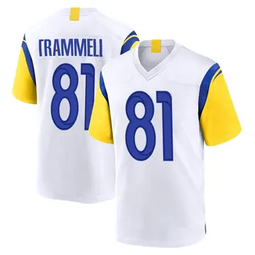Nike Austin Trammell Men's Game Los Angeles Rams White Jersey