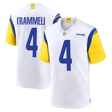 Nike Austin Trammell Men's Game Los Angeles Rams White Jersey