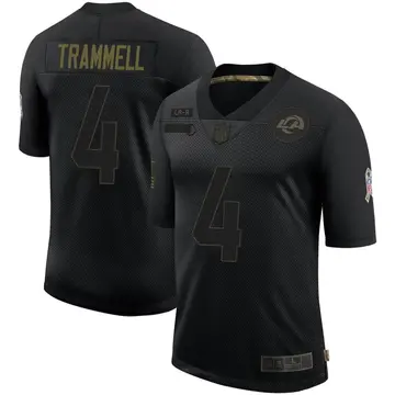 Nike Austin Trammell Men's Limited Los Angeles Rams Black 2020 Salute To Service Jersey
