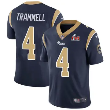Nike Austin Trammell Men's Limited Los Angeles Rams Navy Team Color Vapor Untouchable Super Bowl LVI Bound Jersey