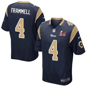 Nike Austin Trammell Youth Game Los Angeles Rams Navy Team Color Super Bowl LVI Bound Jersey