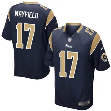 Nike Baker Mayfield Men's Game Los Angeles Rams Navy Team Color Jersey