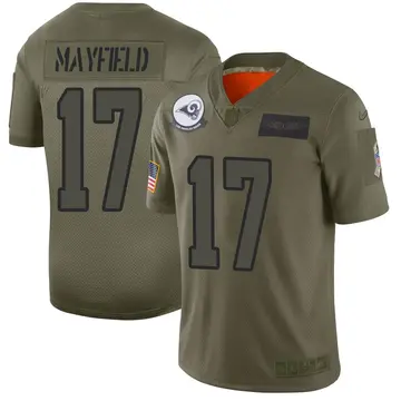 Nike Baker Mayfield Men's Limited Los Angeles Rams Camo 2019 Salute to Service Jersey