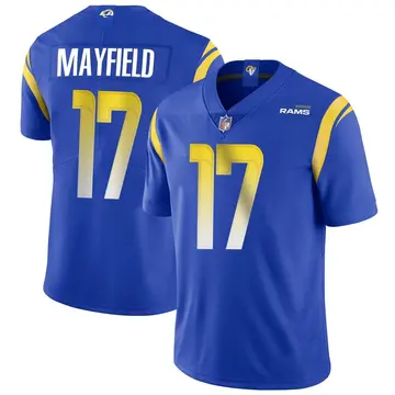 Nike Baker Mayfield Men's Limited Los Angeles Rams Royal Alternate Vapor Untouchable Jersey