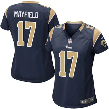 Nike Baker Mayfield Women's Game Los Angeles Rams Navy Team Color Jersey