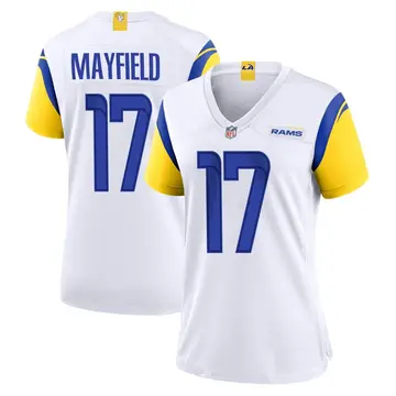 Nike Baker Mayfield Women's Game Los Angeles Rams White Jersey