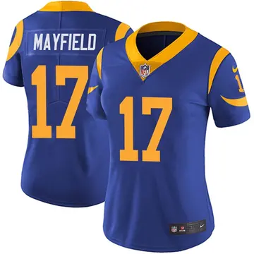 Nike Baker Mayfield Women's Limited Los Angeles Rams Royal Alternate Vapor Untouchable Jersey