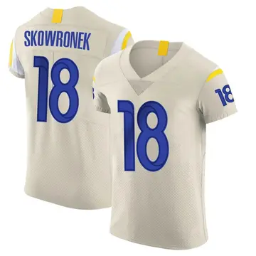 Nike Ben Skowronek Men's Elite Los Angeles Rams Bone Vapor Jersey