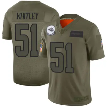 Nike Benton Whitley Men's Limited Los Angeles Rams Camo 2019 Salute to Service Jersey