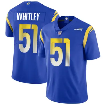 Nike Benton Whitley Men's Limited Los Angeles Rams Royal Alternate Vapor Untouchable Jersey