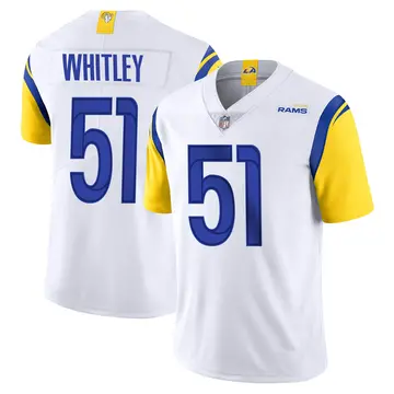 Nike Benton Whitley Men's Limited Los Angeles Rams White Vapor Untouchable Jersey