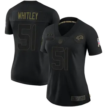 Nike Benton Whitley Women's Limited Los Angeles Rams Black 2020 Salute To Service Jersey
