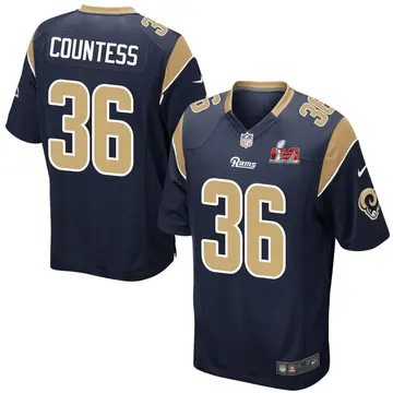 Nike Blake Countess Youth Game Los Angeles Rams Navy Team Color Super Bowl LVI Bound Jersey