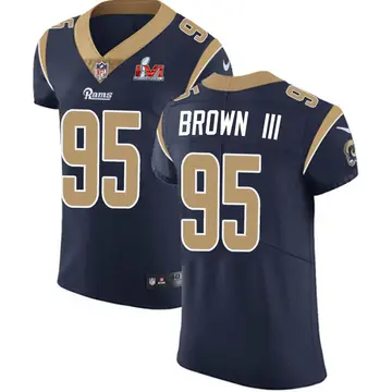 Nike Bobby Brown III Men's Elite Los Angeles Rams Navy Team Color Vapor Untouchable Super Bowl LVI Bound Jersey