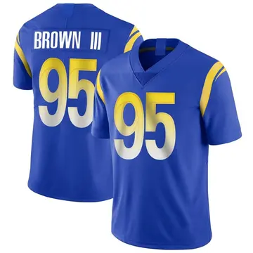 Nike Bobby Brown III Men's Limited Los Angeles Rams Royal Alternate Vapor Untouchable Jersey